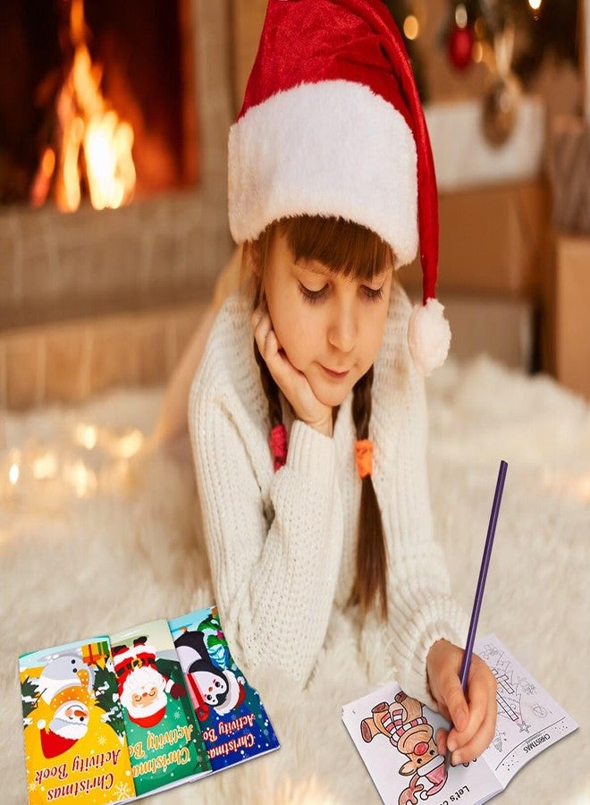 Winrain 24PCS Christmas Activity Books Party Favors for Kids - Winter Xmas Holiday Games Coloring Maze Book in Bulk, Classroom Activities Crafts Gifts - Image 3